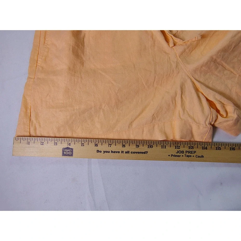 GAP Womens Shorts Sz S Peach Linen Rayon Blend Elastic Drawstring Pull On Casual